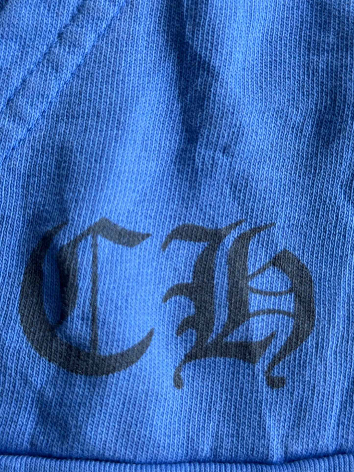 Chrome Hearts Side T-Bar Blue Zip Hoodie