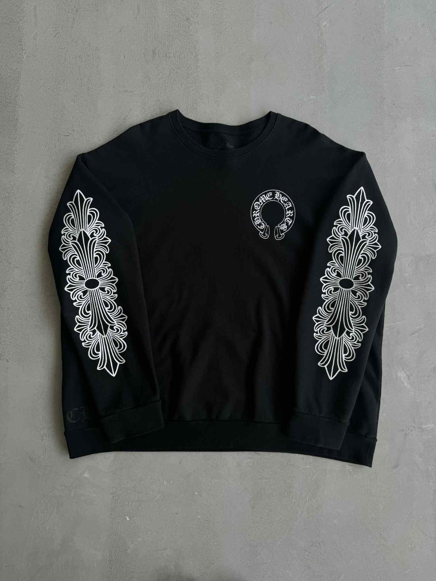 Chrome Hearts Floral Horseshoe Crewneck
