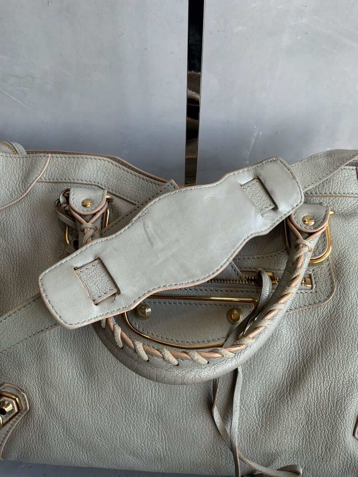 Balenciaga City Metallic Edge Gray in GHW