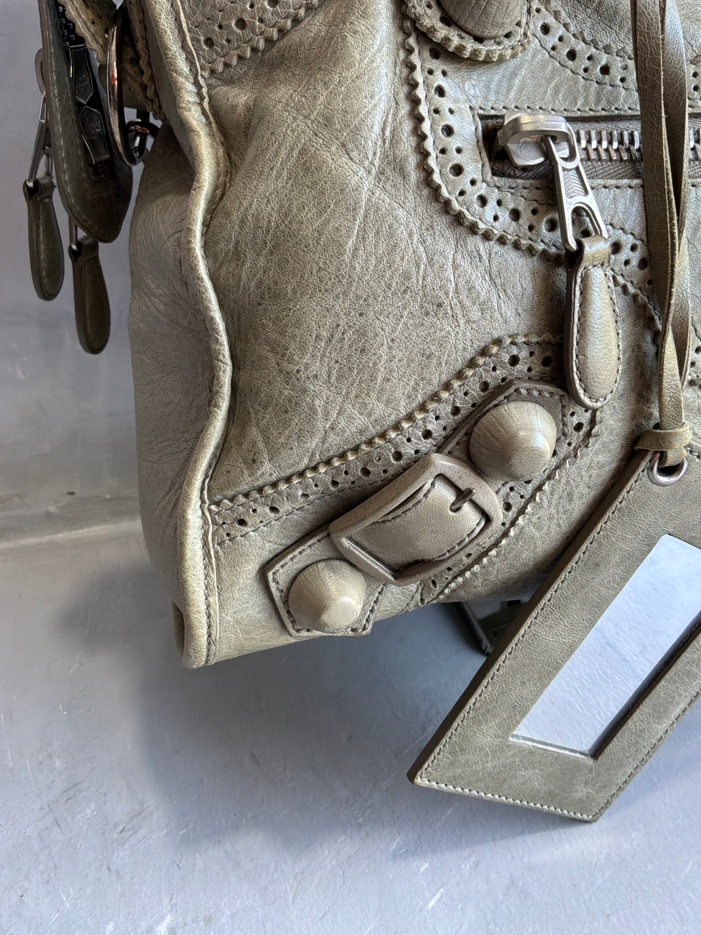 Balenciaga Classic City Giant Studs Beige