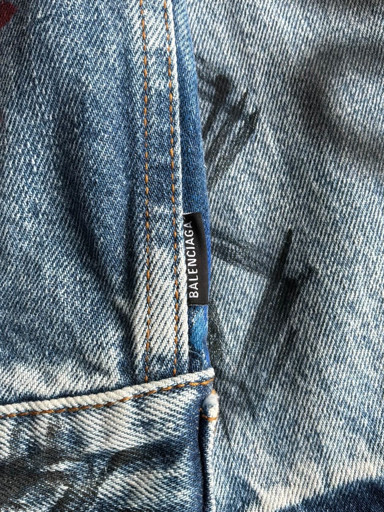 Balenciaga Graffiti Denim Jacket