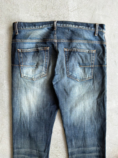 Dior Homme Kva Distressed  Raw Denim Jeans