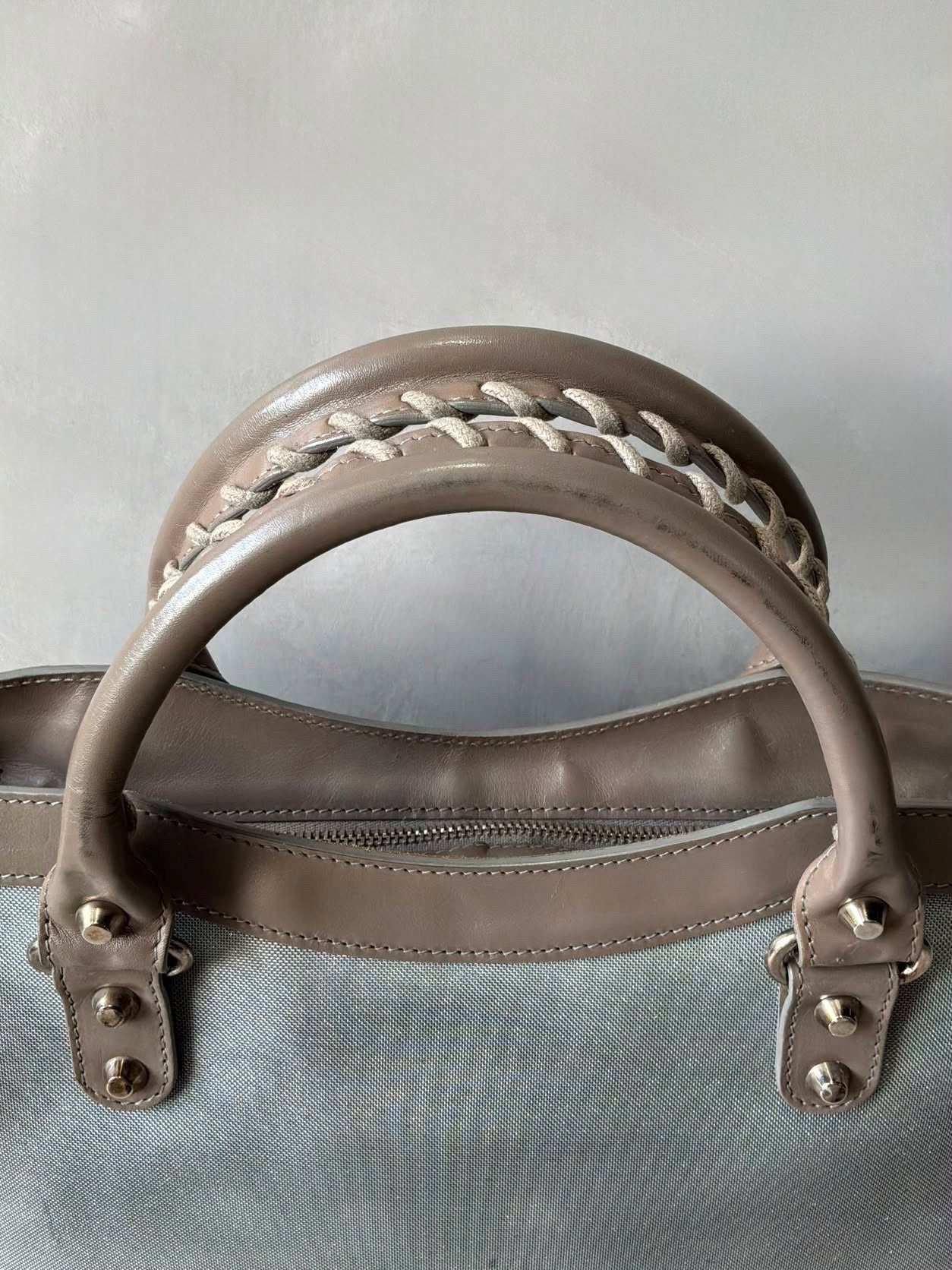 Balenciaga Classic City Mesh Leather Bag