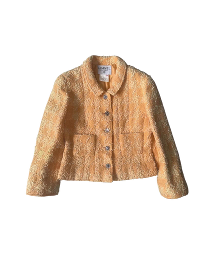 1996 Chanel Orange Tweed Blazer