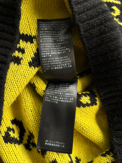 Balenciaga All Over Print Knit Crewneck