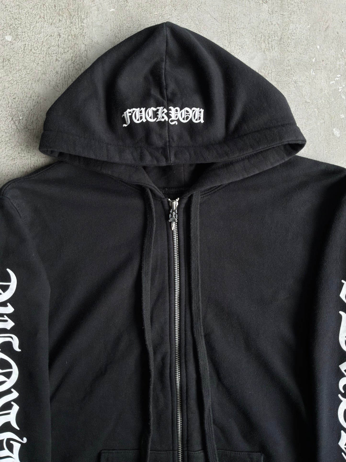 Chrome Hearts FUCK YOU Horseshoe Thermal Zip Hoodie