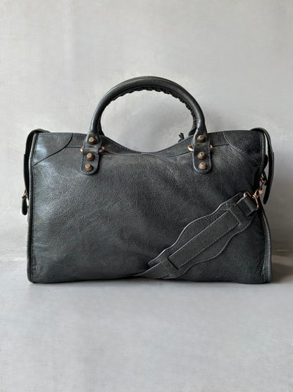 Balenciaga Classic City Gray on Bronze Lambskin Bag
