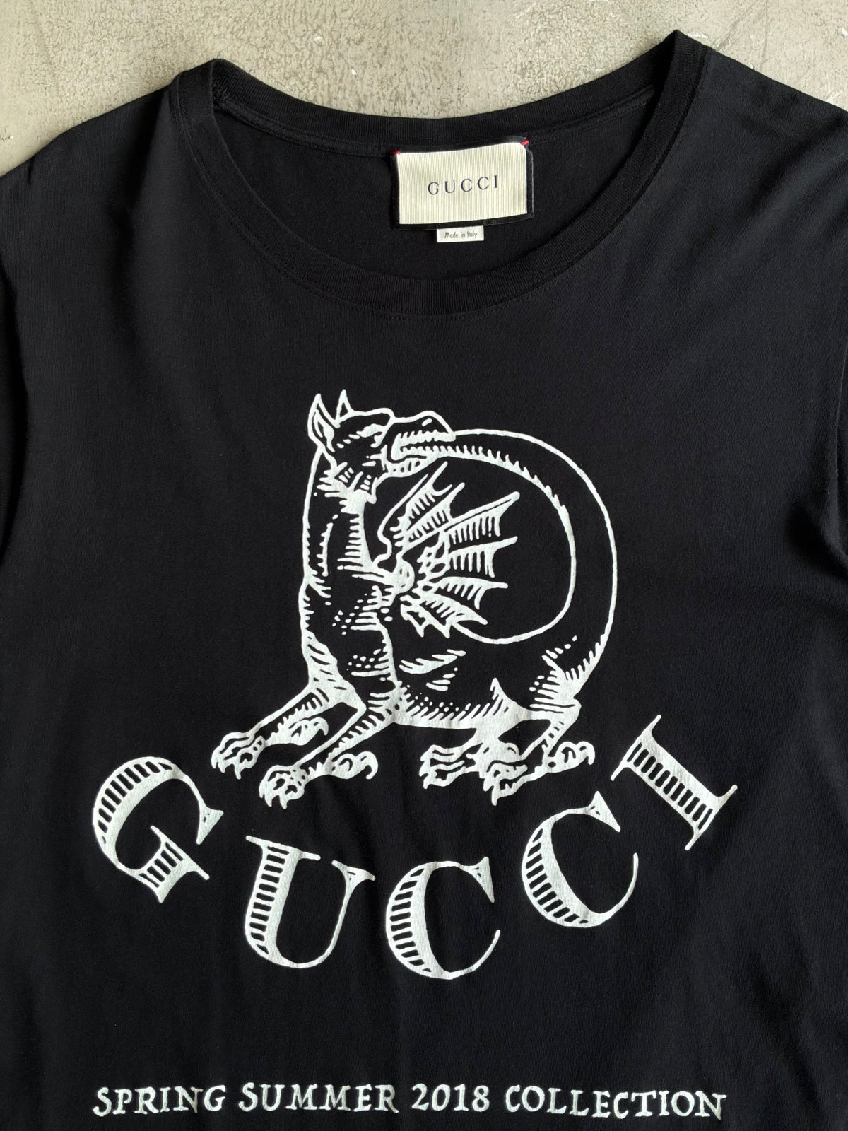 Gucci Dragon Script Black Tee