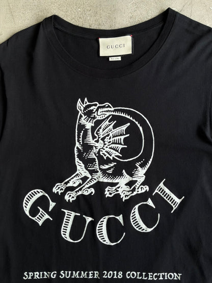 Gucci Dragon Script Black Tee
