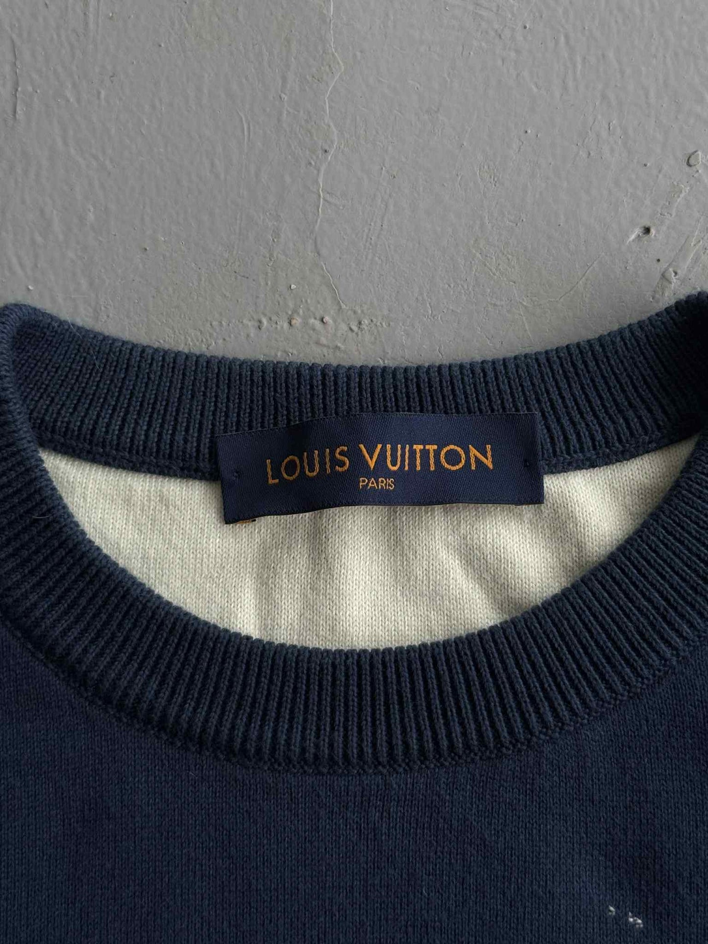 Louis Vuitton Blue & White Gradient Monogram Crewneck