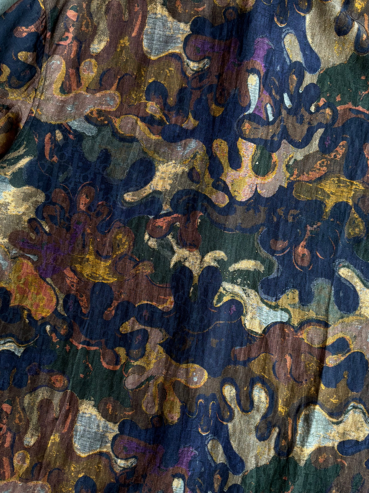 Dior X Peter Doig Oblique Camouflage Silk Shirt