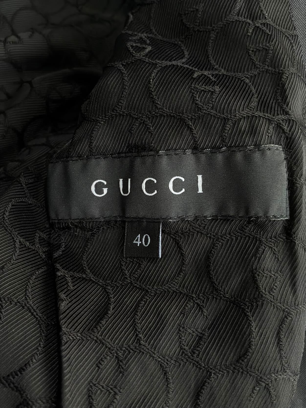 2000s Gucci Monogram Line Coat