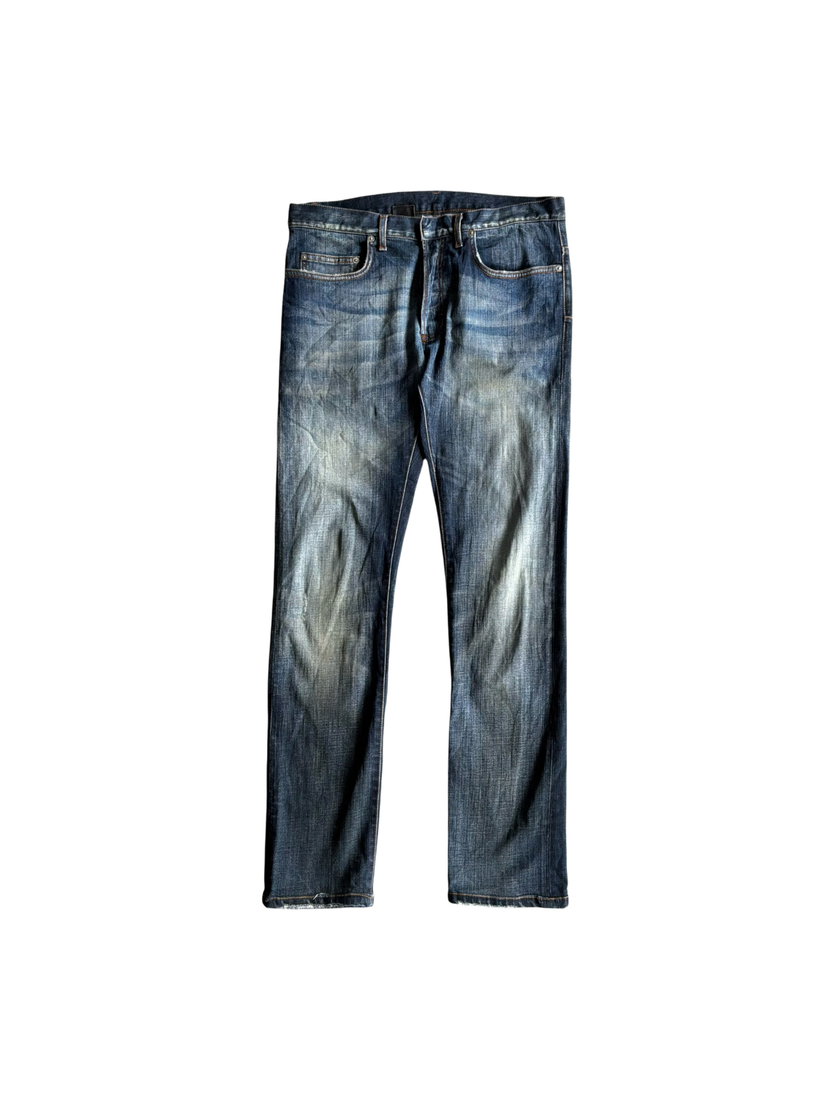 Dior Homme Kva Distressed  Raw Denim Jeans