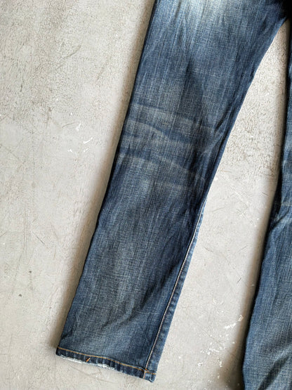 Dior Homme Kva Distressed  Raw Denim Jeans