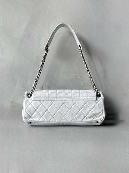 Chanel Choco Bar Quilted White Flap