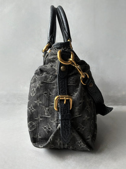Louis Vuitton Neo Cabby MM Monogram Denim Handbag