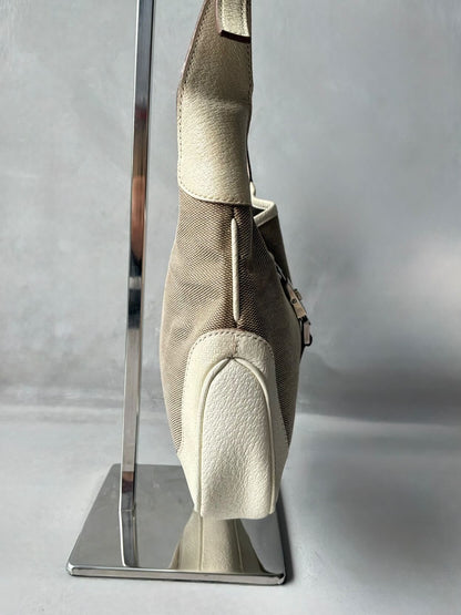 Gucci Canvas Leather Jackie Bag