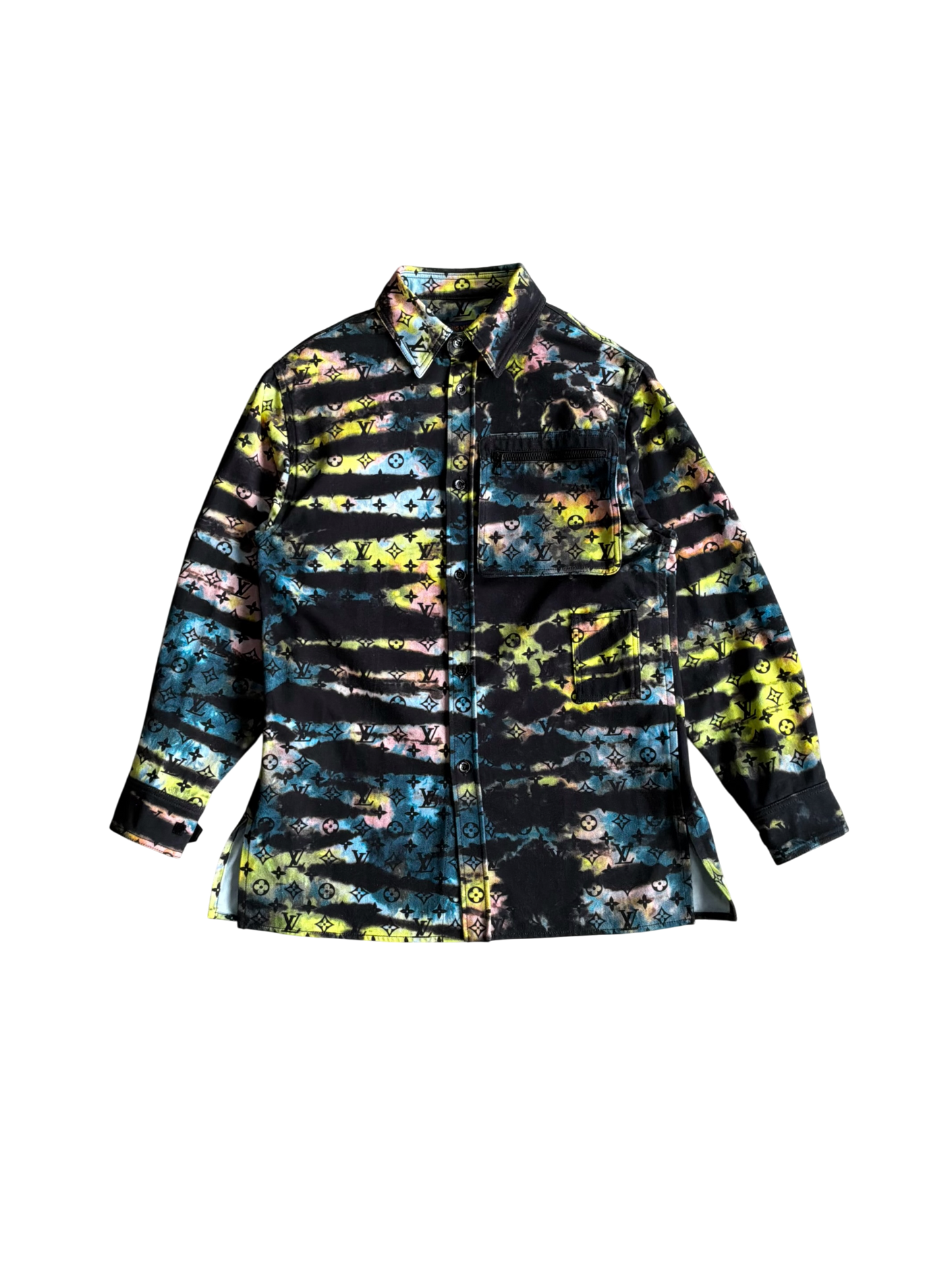 Louis Vuitton Multicolor Tie Dye Denim Shirt