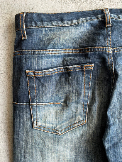 Dior Homme Kva Distressed  Raw Denim Jeans
