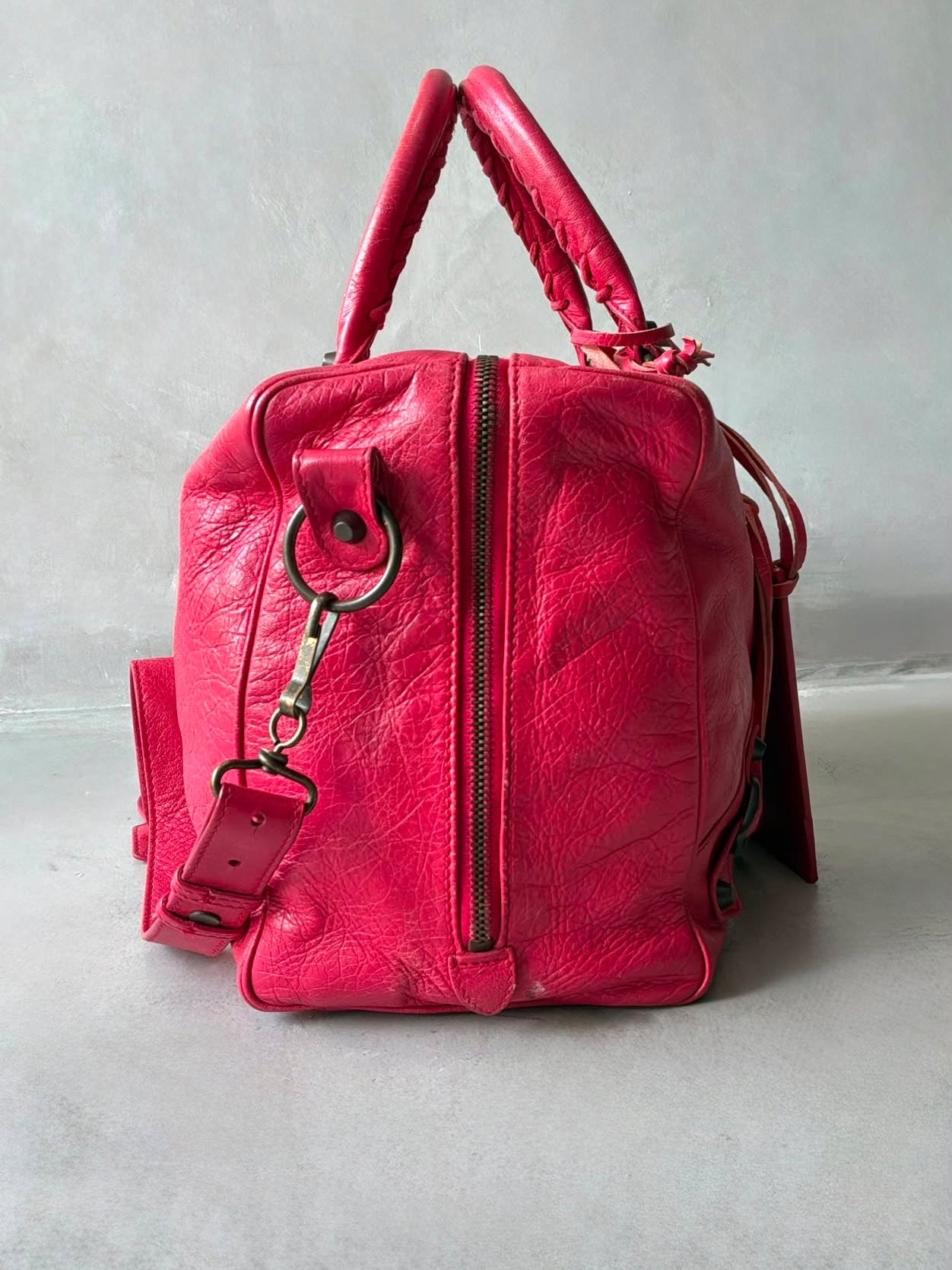 Balenciaga Large Twiggy Red Lambskin Bag