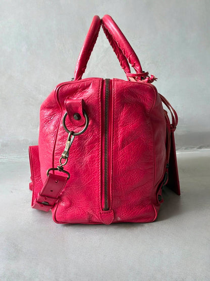 Balenciaga Large Twiggy Red Lambskin Bag