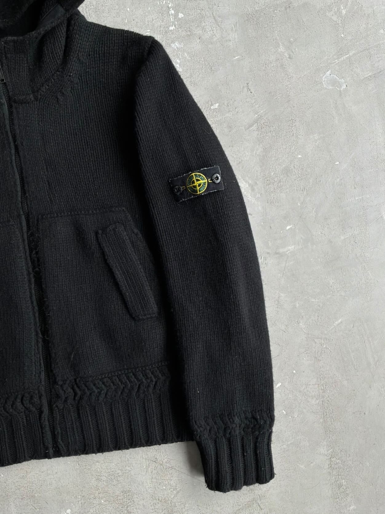 90s Stone Island Knit Zip Hoodie