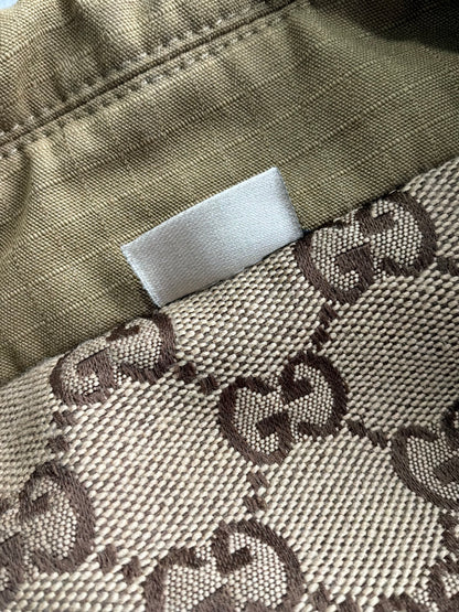 Gucci Tan Monogram Reversible Jacket