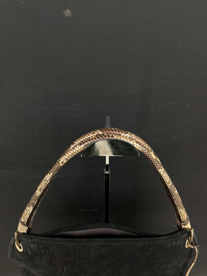 Louis Vuitton Suede Monogram Python Handle Shoulder Bag