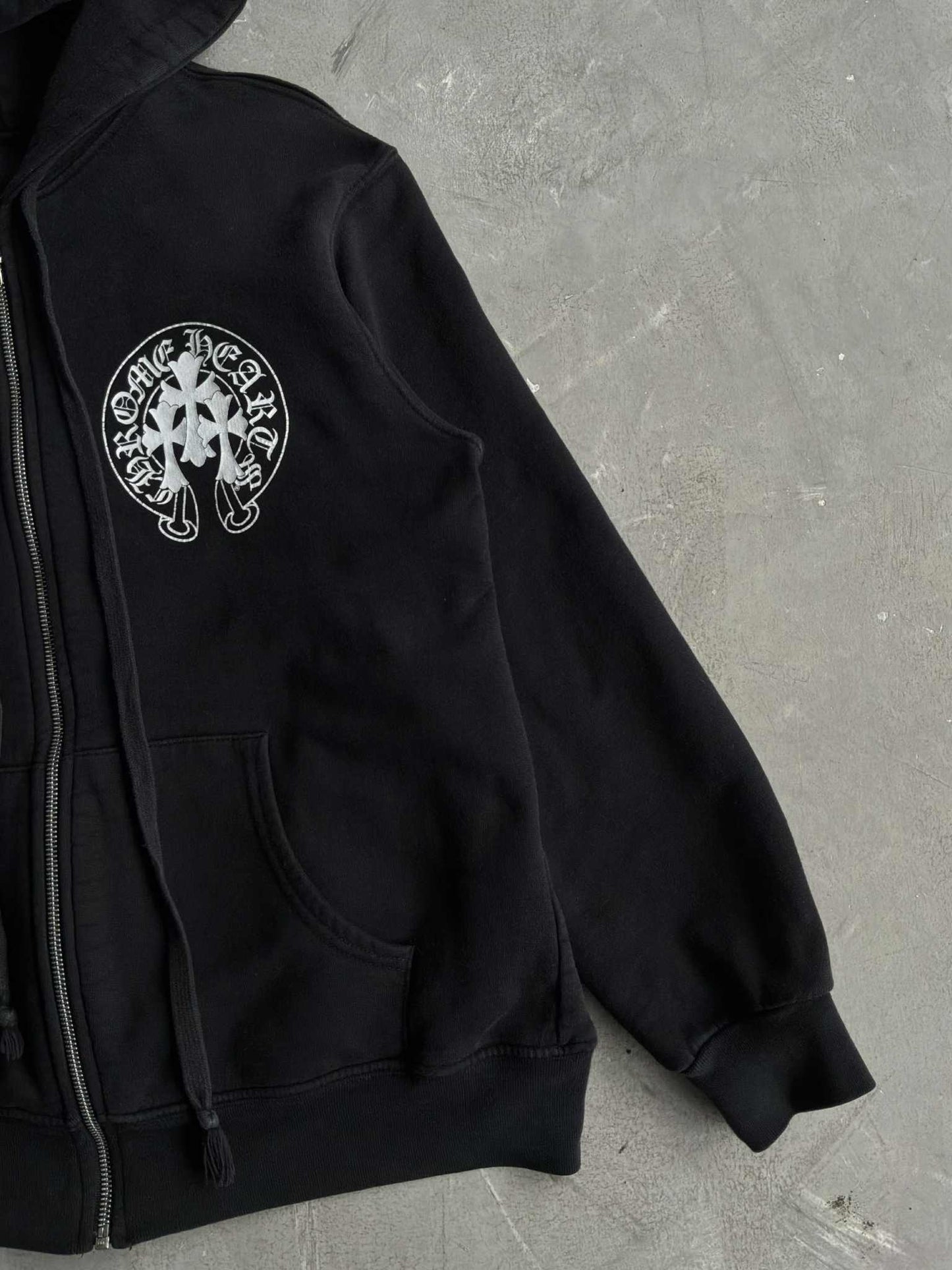 Chrome Hearts Cemetery Horseshoe Thermal Zip Hoodie
