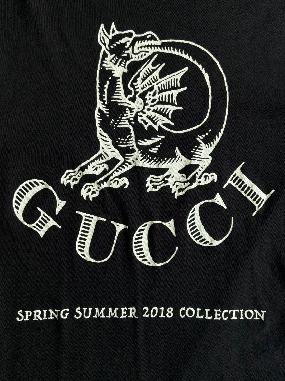 Gucci Dragon Script Black Tee