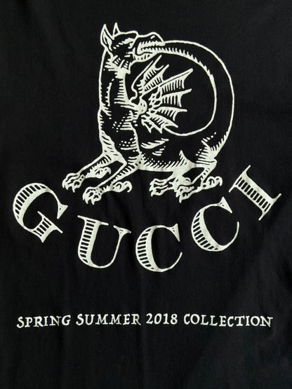 Gucci Dragon Script Black Tee