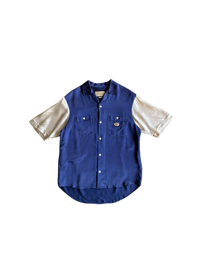 Gucci Interlocking G Satin Bowling Shirt