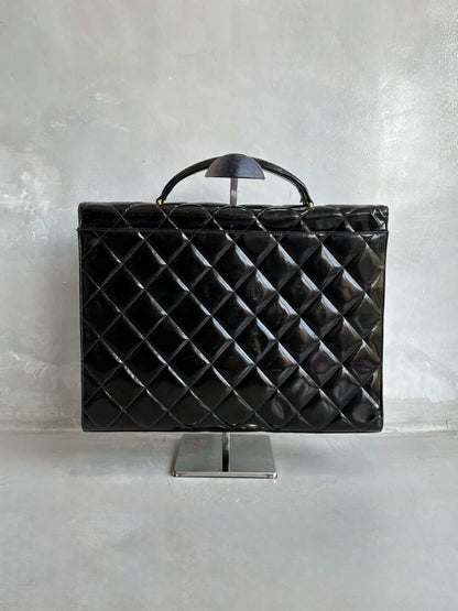 90’s Chanel Patent Leather Briefcase