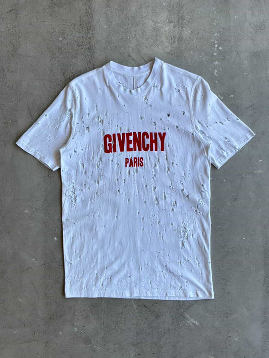 Givenchy Distressed Script Tee