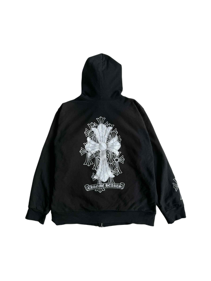 Chrome Hearts White Cemetery Thermal Zip Hoodie
