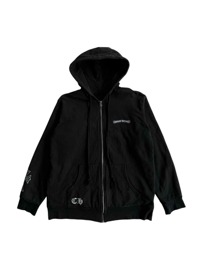 Chrome Hearts White Cemetery Thermal Zip Hoodie
