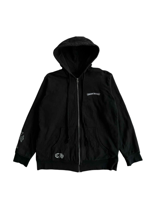 Chrome Hearts White Cemetery Thermal Zip Hoodie