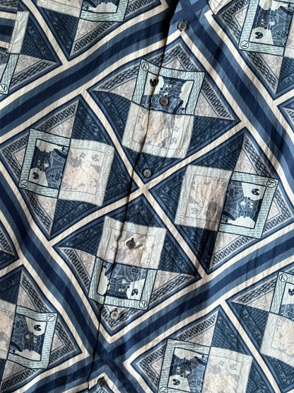 Dior X Kenny Scharf Playing Card Silk Shirt