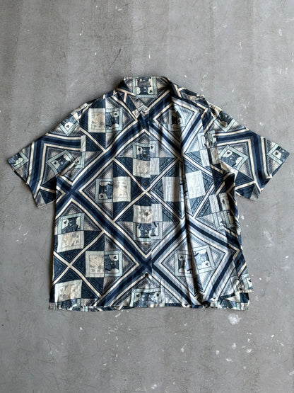 Dior X Kenny Scharf Playing Card Silk Shirt
