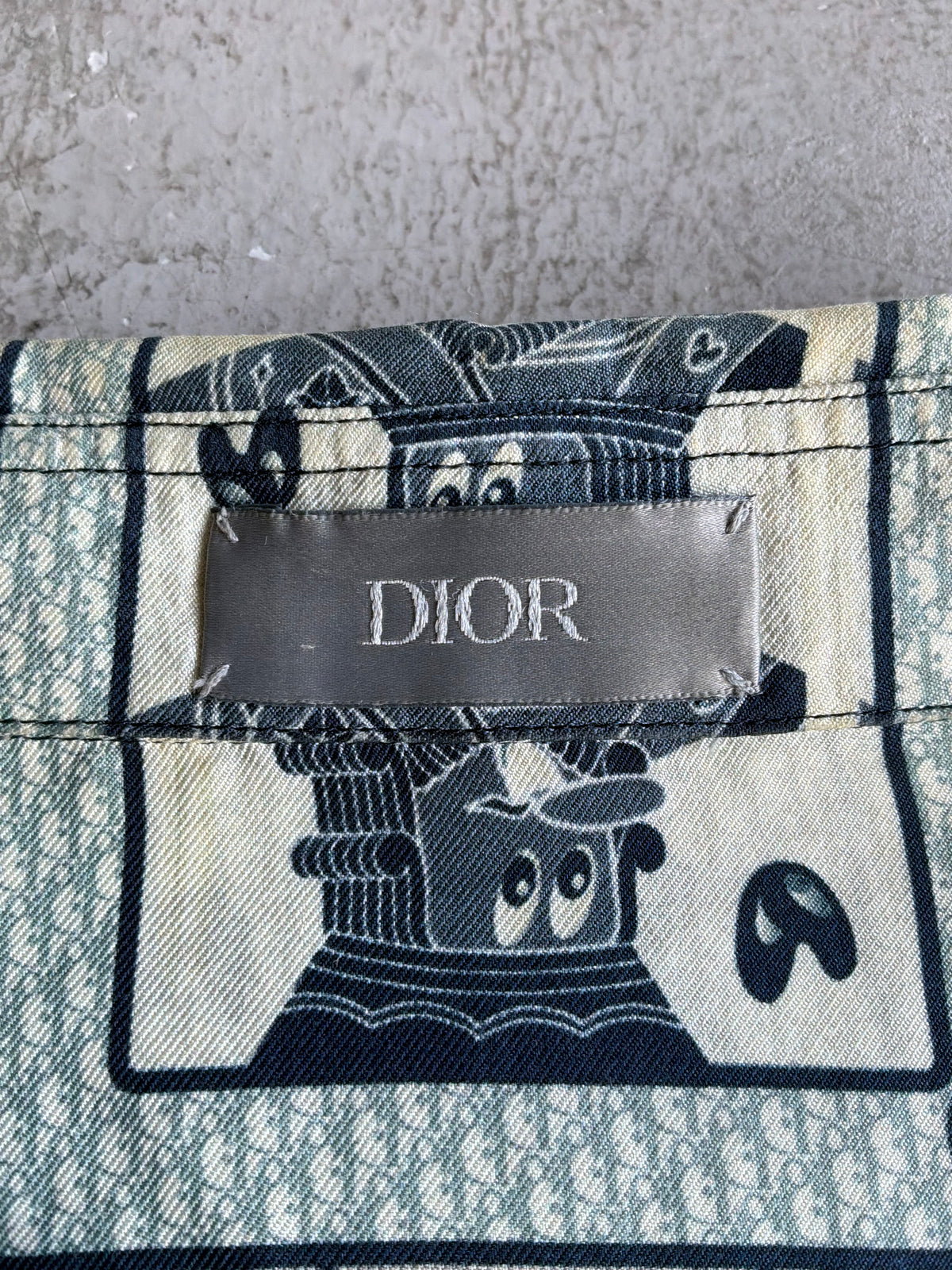 Dior X Kenny Scharf Playing Card Silk Shirt