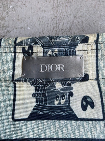 Dior X Kenny Scharf Playing Card Silk Shirt