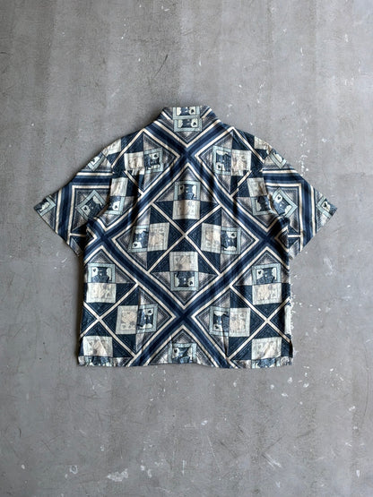 Dior X Kenny Scharf Playing Card Silk Shirt
