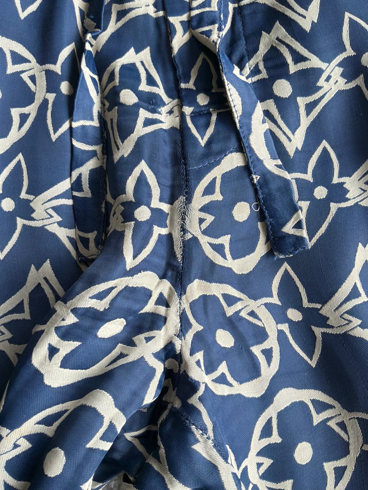Louis Vuitton Wax Multicolor Silk Pants