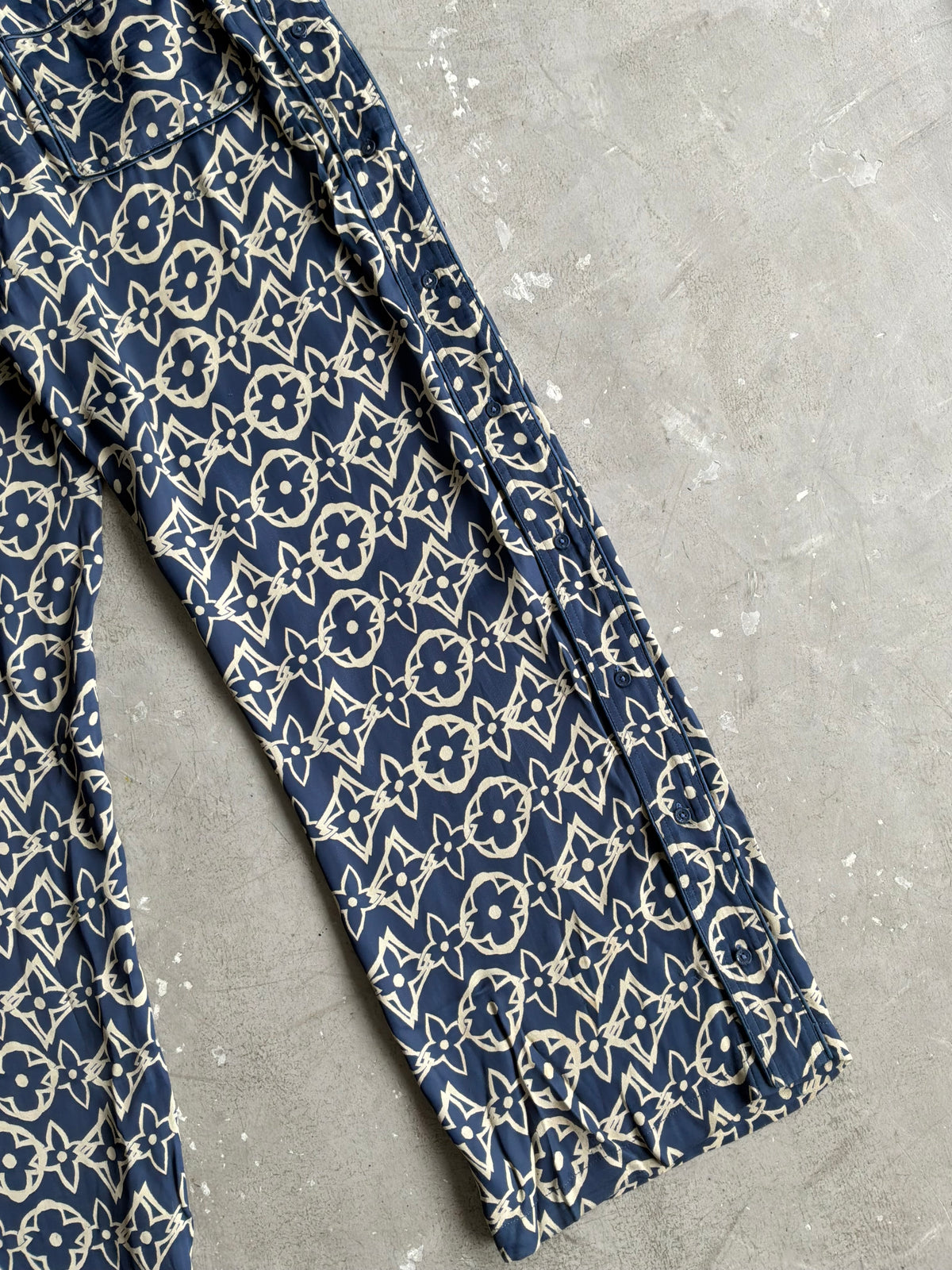 Louis Vuitton Wax Multicolor Silk Pants