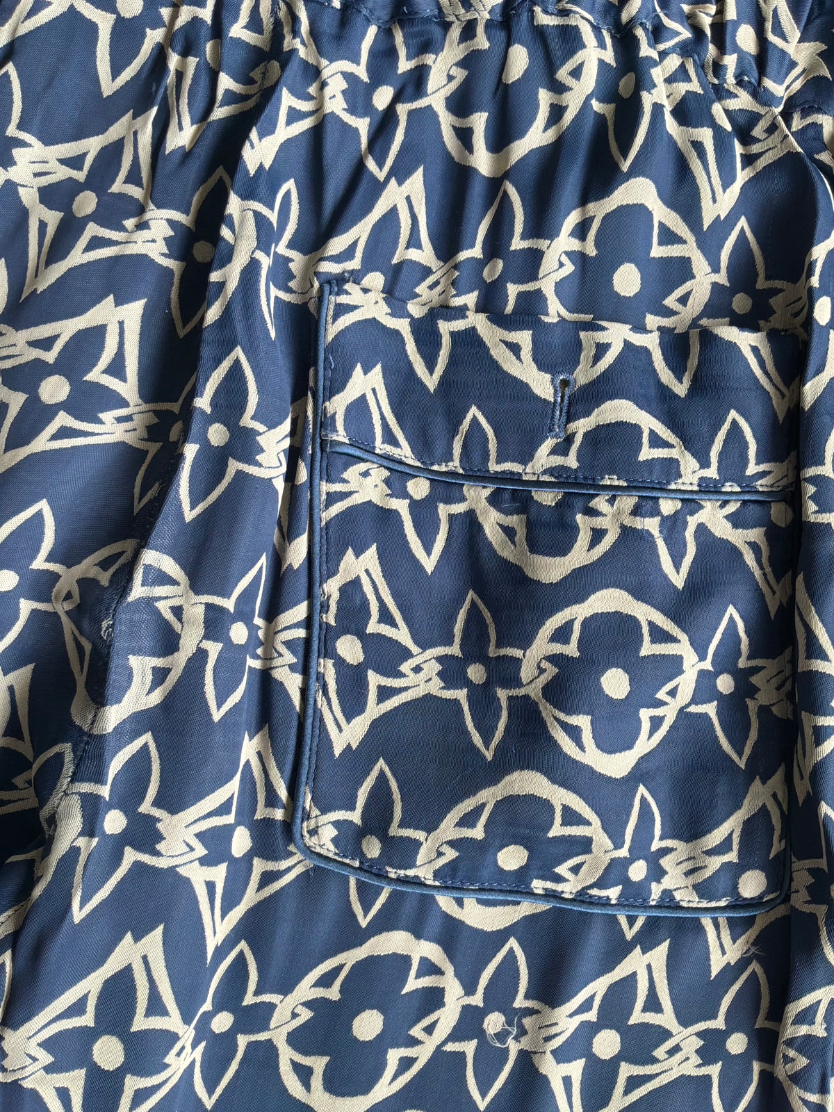 Louis Vuitton Wax Multicolor Silk Pants