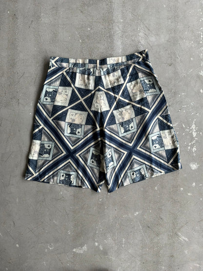 Dior X Kenny Scharf Playing Card Silk Shorts