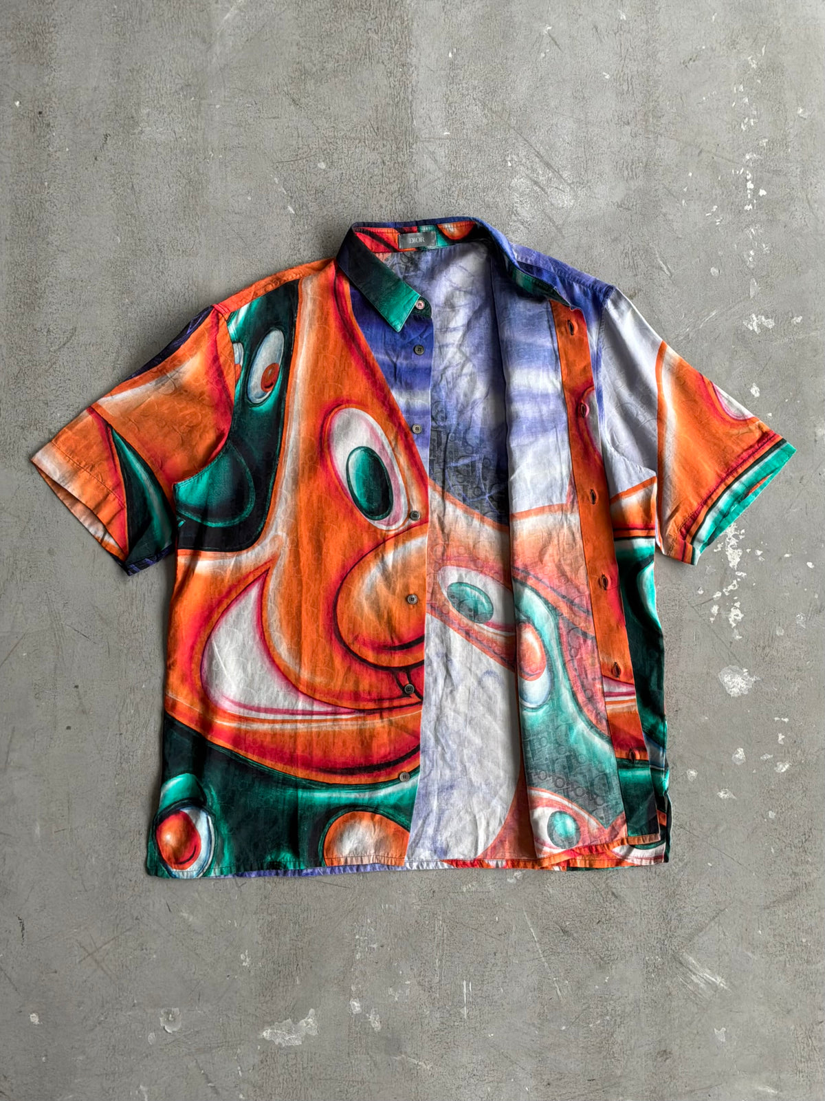 Dior X Kenny Scharf Oblique Silk Shirt
