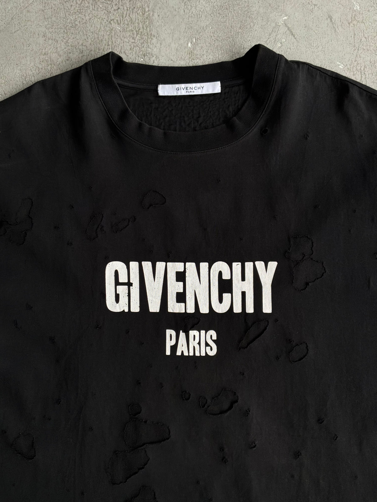 Givenchy Script Distressed Tee