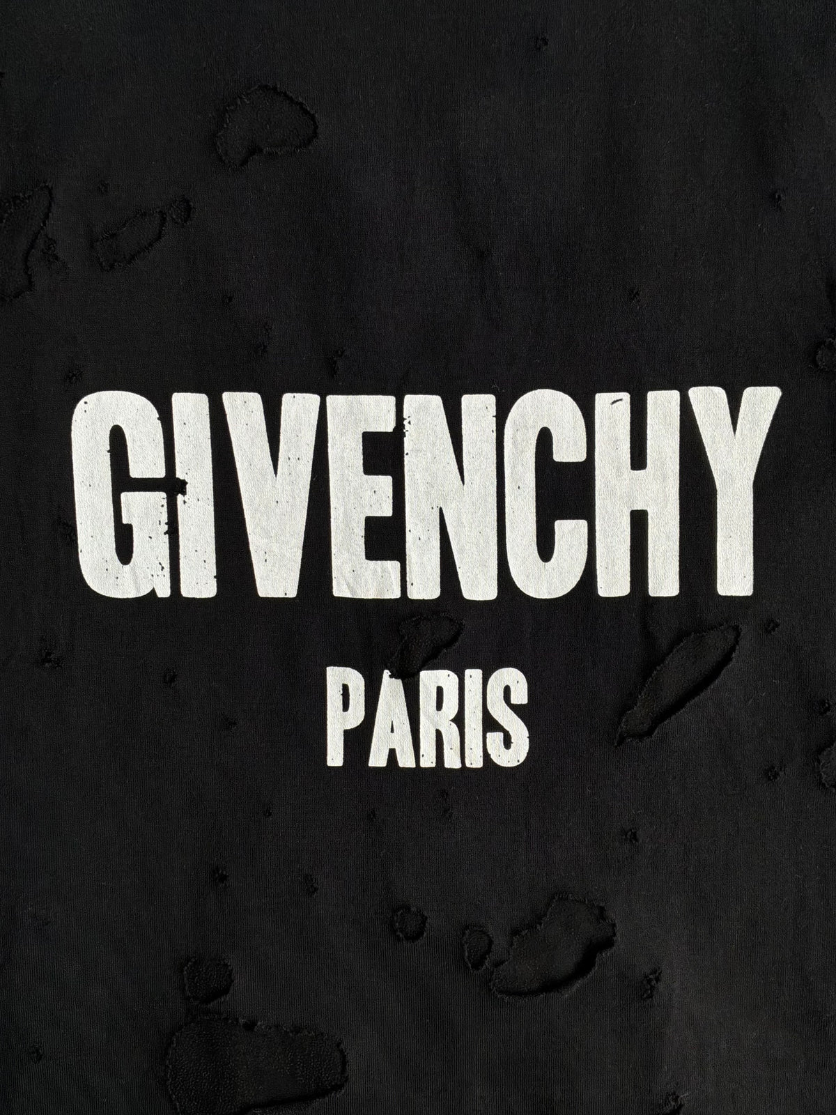Givenchy Script Distressed Tee