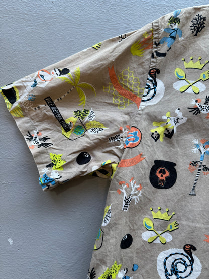 Stussy All Logo Button Down Polo